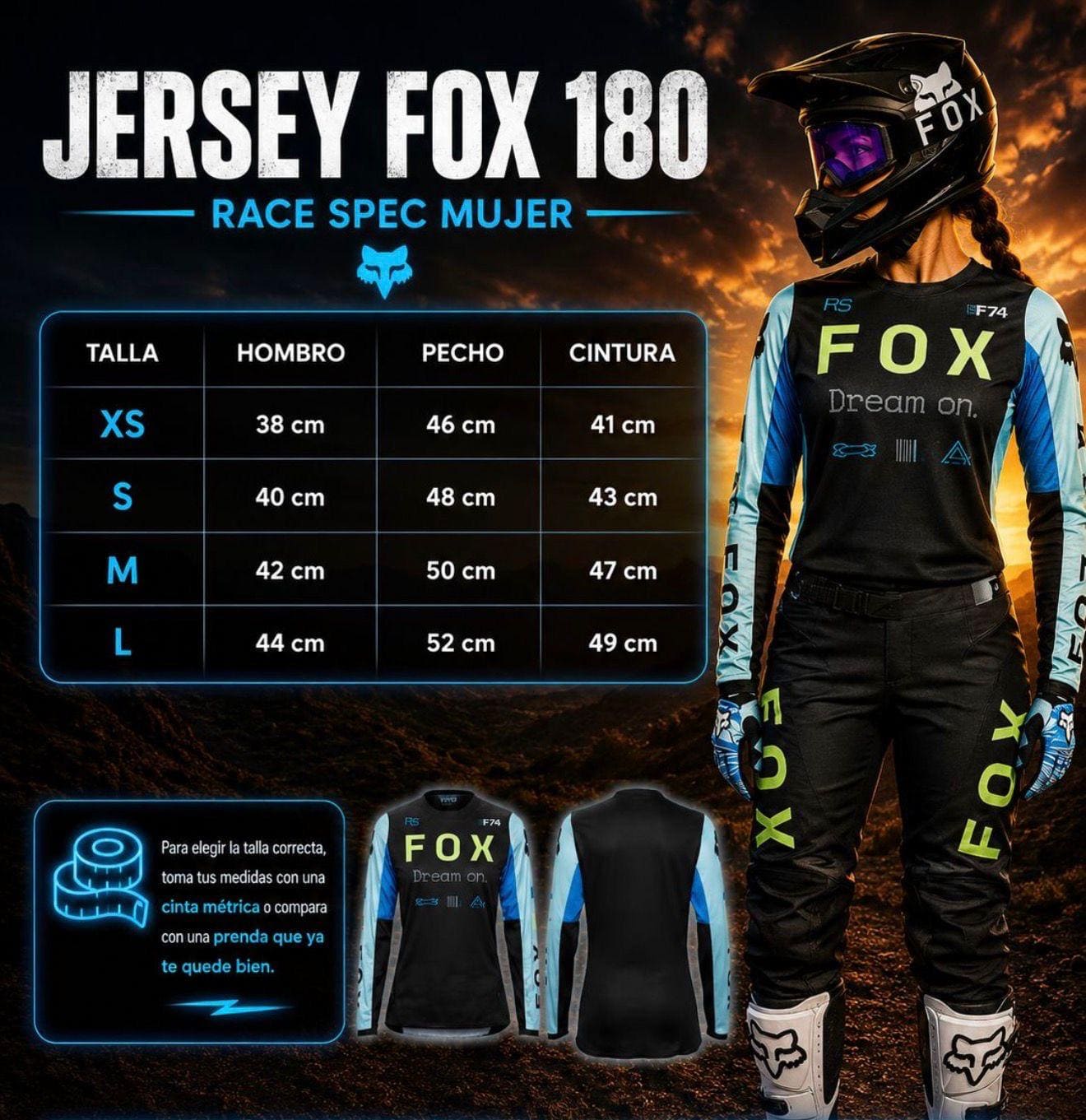 JERSEY FOX 180 AZUL